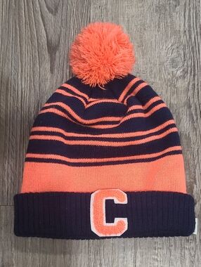Converse Pink and Navy Striped Pom Beanie Size Youth